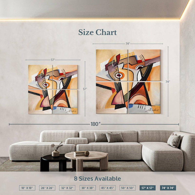 Neutral Semblance, 74" H x 74" W