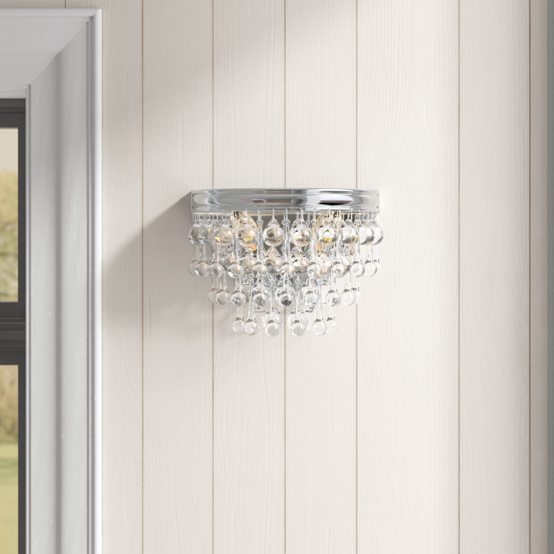 Stoneham Flush Mounted Sconce, Polished Chrome