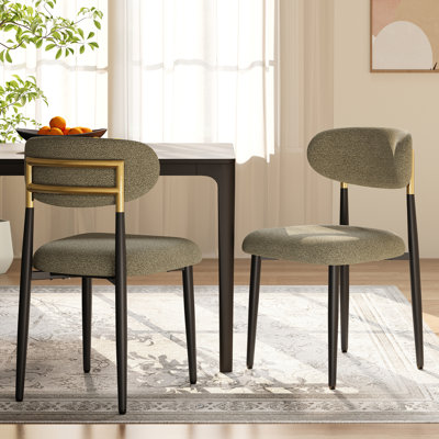 Chaise d'appoint rembourrée avec structure en métal