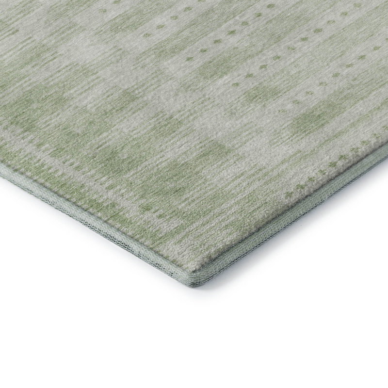 Premium Machine Washable Ashlynn Border Rug, Round 8'