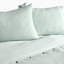 King Size Cotton Duvet Cover Set of 5 with Pintucked Jacquard, 300 Thread Count 100% Cotton, Misty Blue, Bundle of Duvet Cover Pillow Shams and Pillow Cases-588460303