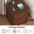 Wide Wood Bedside Table with 2 Drawers