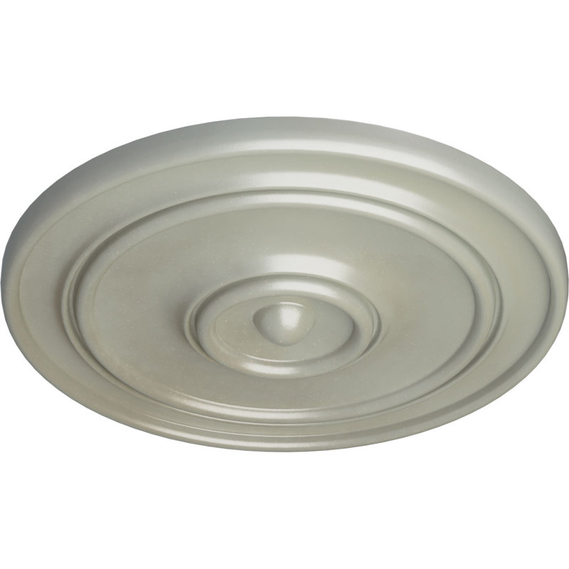 54 po x 54 po x P 4 7/8 po grand médaillon de plafond classique (convient aux auvents jusqu'à 13 1/2 po), Cuivre Flash