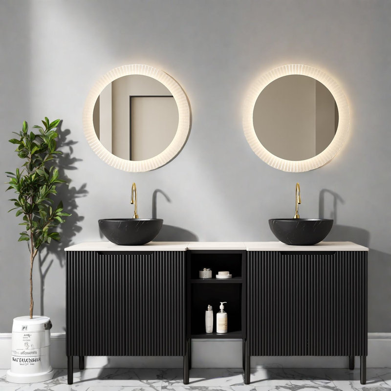 Meuble-lavabo moderne (doit inclure le meuble-lavabo et le lavabo) avec rangement