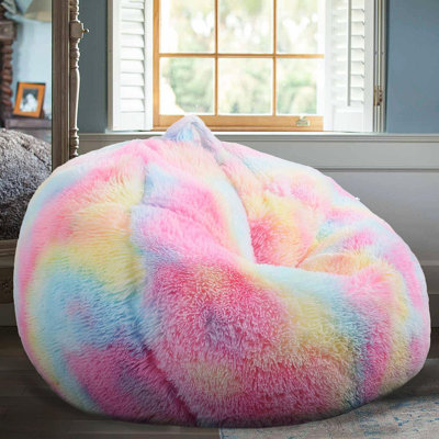Housse pour fauteuil à billes Rainbow Fluffy