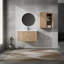 Meuble-lavabo mural avec lavabo et armoire latérale, portes et meuble-lavabo