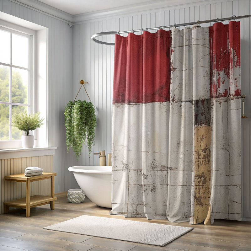 Rideau de douche Laquinda, H 74 po x l 71 po