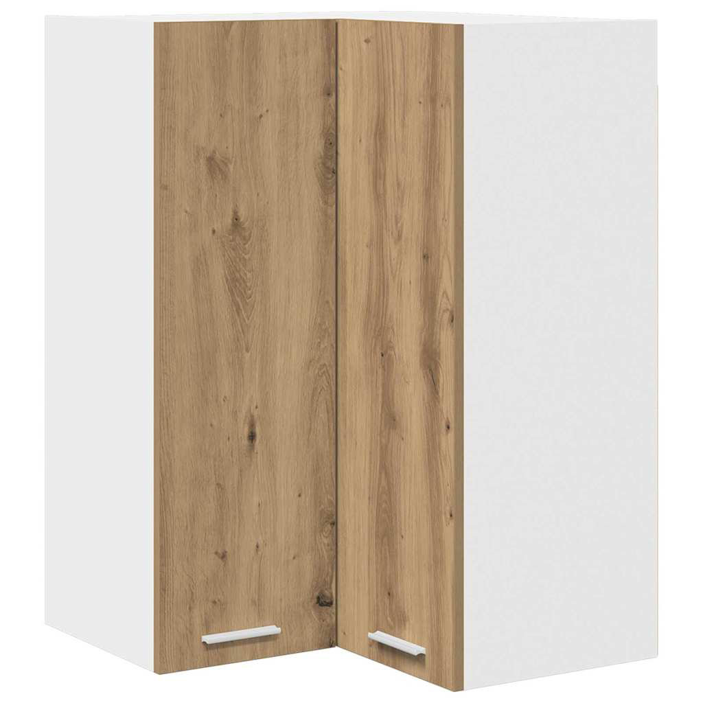 Vidaxl Hanging Cabinet Riga Sonoma Oak And White 57 X 57 X 80 Cm