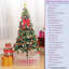 Arbre de Noël de 6 pi avec 195 éléments suspendus, jupes et garde-corps durables, pour une utilisation intérieure