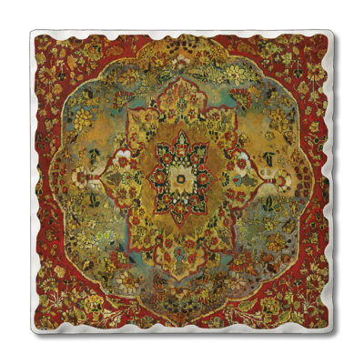Grand Bazaar 4-Pack Tumbled Tile Stone Coasters