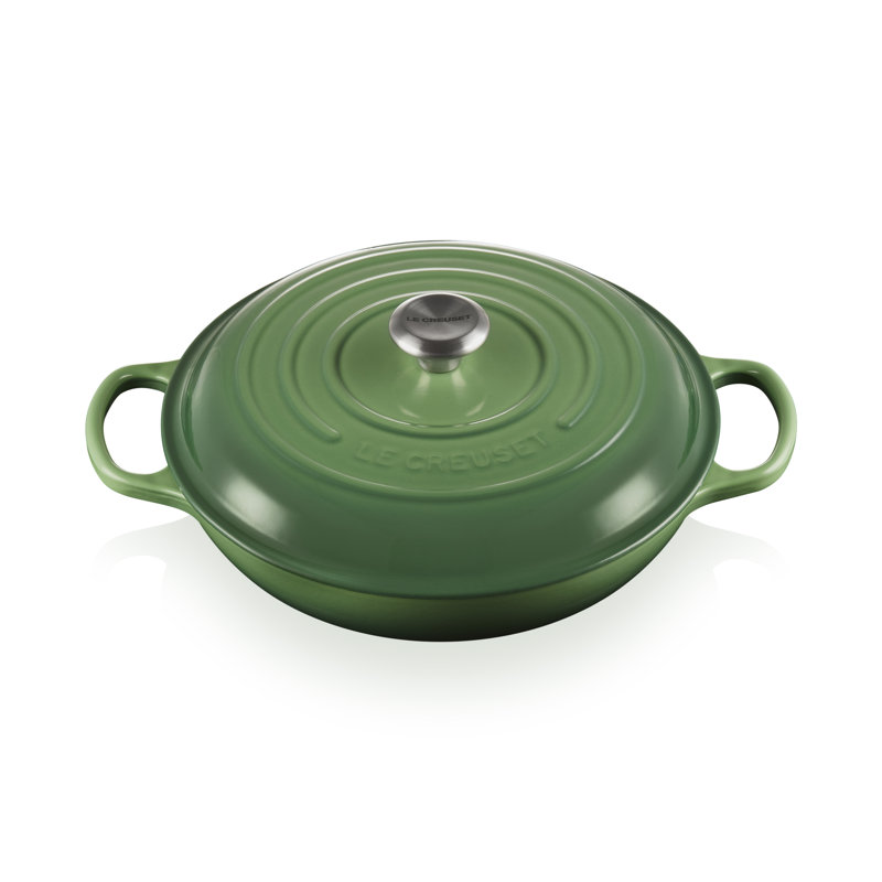 Le Creuset Cast Iron Shallow Casserole, 30cm / 3.5L, Bamboo