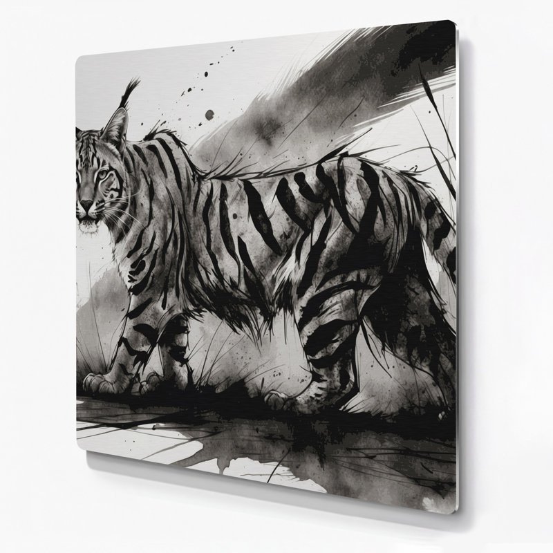 Faune sauvage, art sauvage brun, art mural en métal, H 32 po x l 32 po