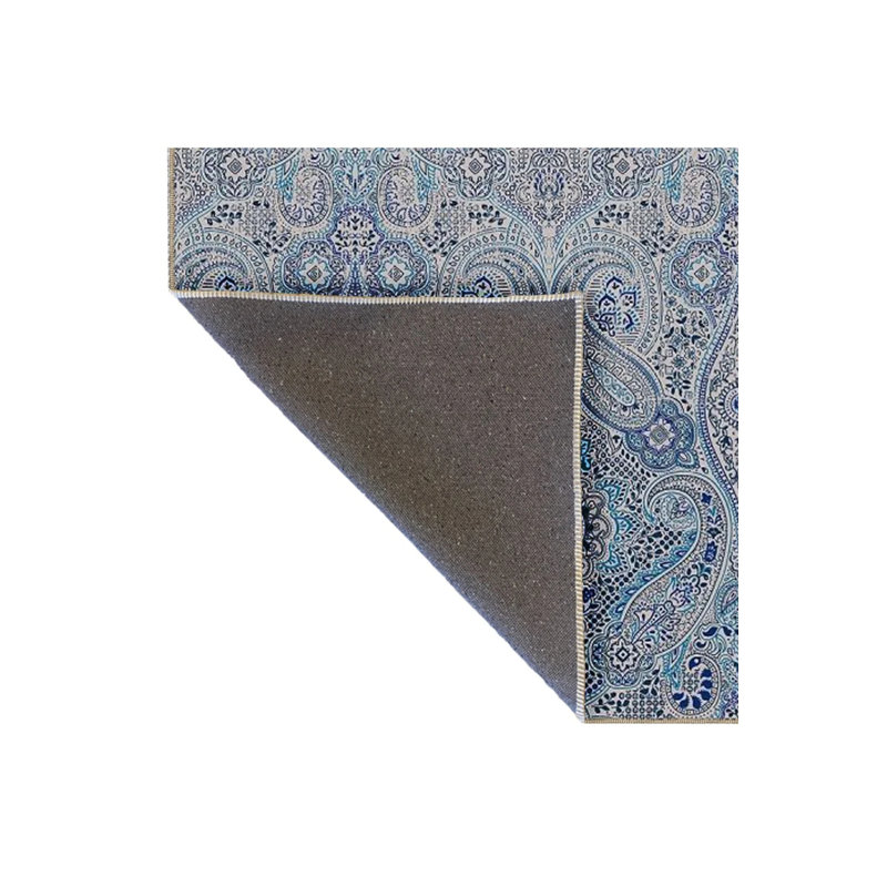 Blue Themed Abstract Suzani Motif Patterned Modern Decorative Carpet, Rectangle 3'4" x 5'