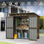 Remise de rangement pour pelouse 6 pi x 4 pi - Métal, double porte verrouillable, imperméable, toit incliné, ventilation pour jardin