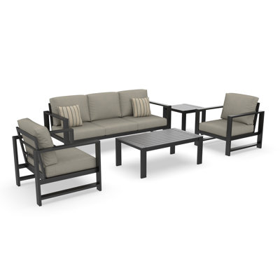 Reva 5 Person Seating Set With Sunbrella® Cushions