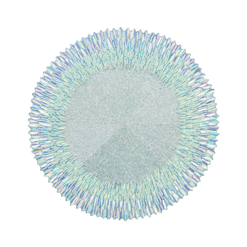 Ray Placemat in Periwinkle/Seafoam