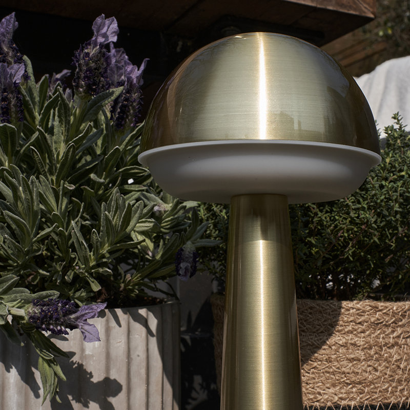 Kley 24cm Battery Powered Integrated LED Outdoor Table Lamp, Brass