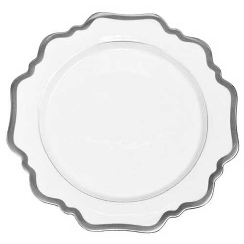 Salad Plate, White/Platinum