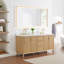 Siena 72" Double Bathroom Vanity with Grain White Engineered Stone Countertop with Mirror