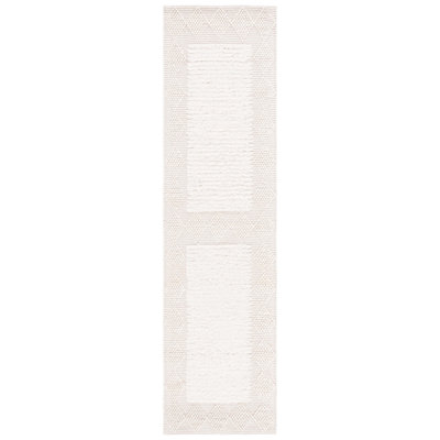 Natura Hand Loomed Wool/Cotton Solid Color Rug in Ivory