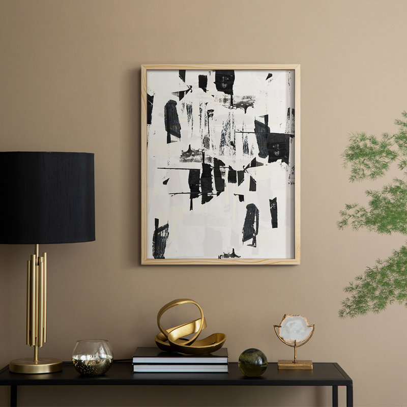 «Tiles & Texture Abstract Angles VI», reproduction encadrée - bois massif, H 15 po x l 12 po