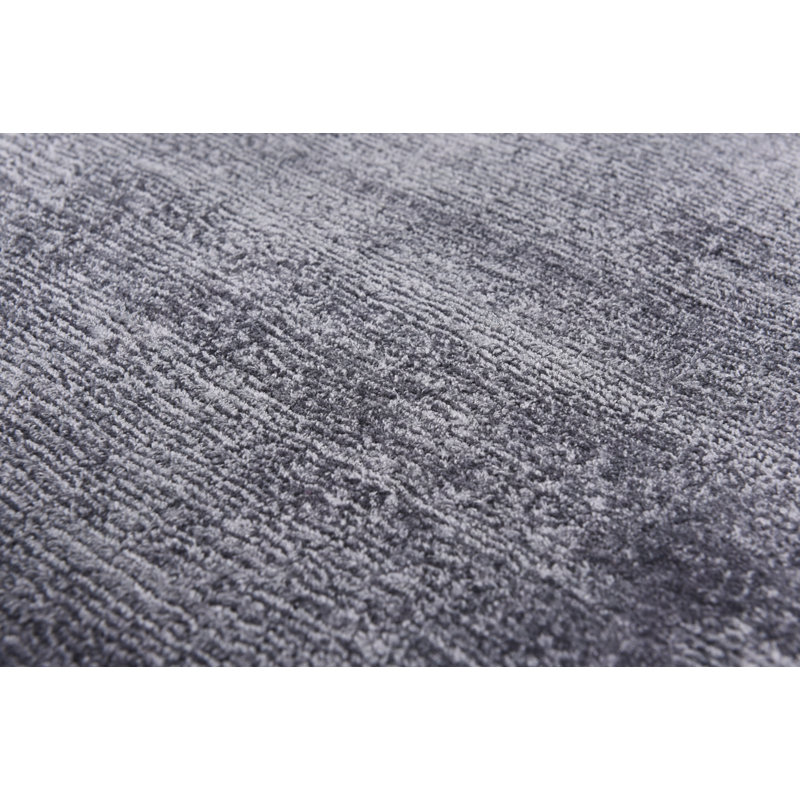 Shine Hand Loomed Anthracite Indoor Rug, Runner 65 x 135cm