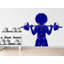 Décalcomanie murale Afro Men Bodybuilder in Gym Power fitness Women Squat Decor Workout Art Vinyle, autocollants muraux, chambre à coucher 277DRE-1788279554-1788279562