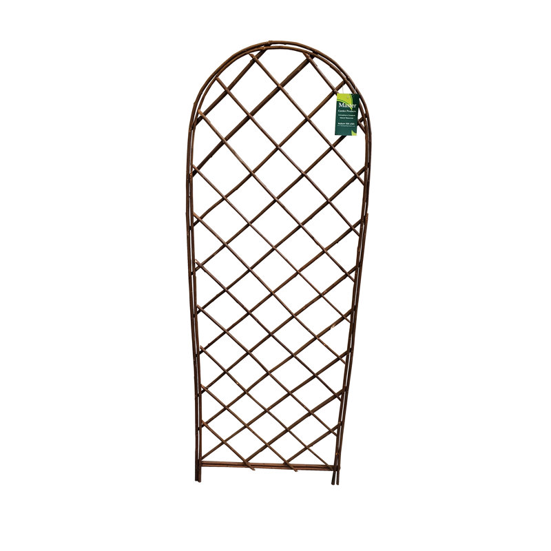 48'' Natural Willow Wood Arched Garden Trellis