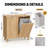 2-Door Tilt-out Laundry Hamper Cabinet with 2 Removable Baskets, Bathroom Storage