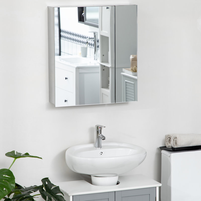 Woolsey Surface Mount Frameless 1 Door Medicine Cabinet, 23.6" H x 15.4" W x 4.7" D