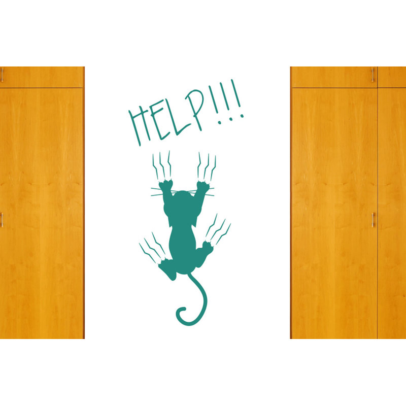 Animals Wall Decal, Aqua Green, Large