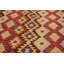 Tapis rouge / brun / violet à motif géométrique fait à la main 3 pi 5 po x 5 pi 1 po Sinclair
