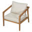 Fauteuil club d'extérieur en bois d'acacia (ensemble de 2)