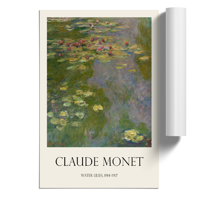 Water Lilies Lily Pond Vol.36 by Claude Monet - No Frame Painting, 42cm H x 30cm W x 0.1cm D