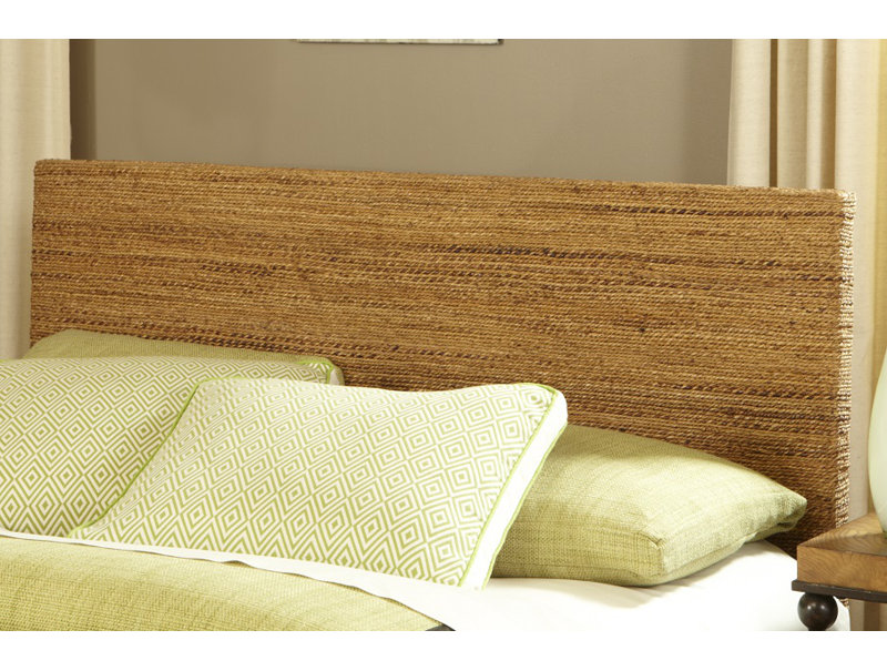 Wicker Solid Wood Panel Headboard, King