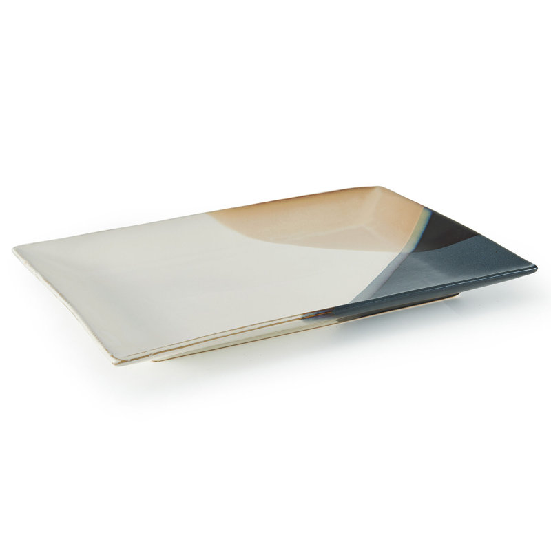 Plat de service rectangulaire Gourmet Basics par Mikasa Caden, 13,75 pouces, multicolore