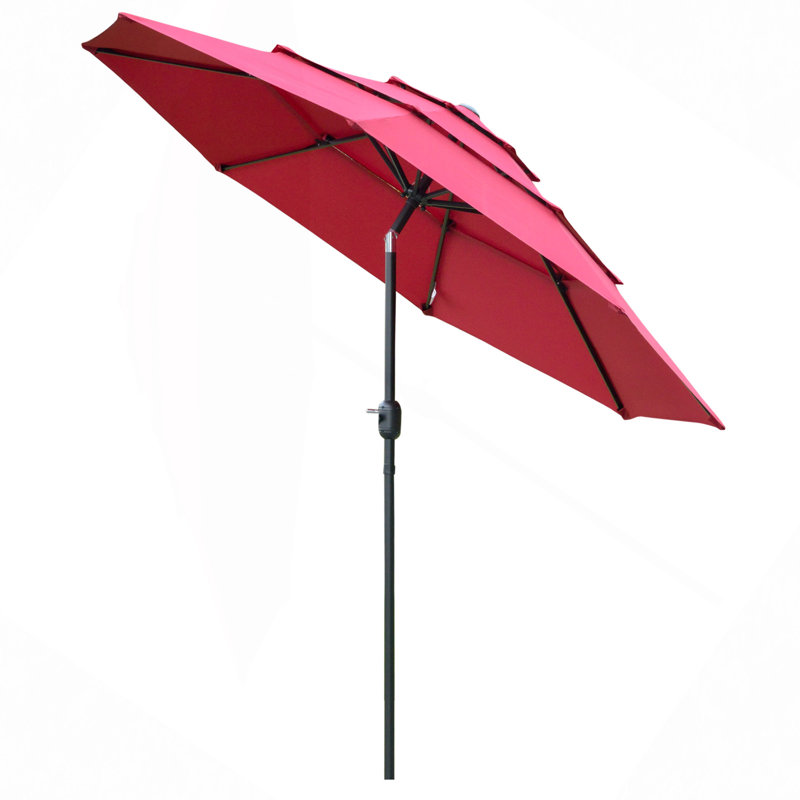 Parasol de marché 3 niveaux, Rouge
