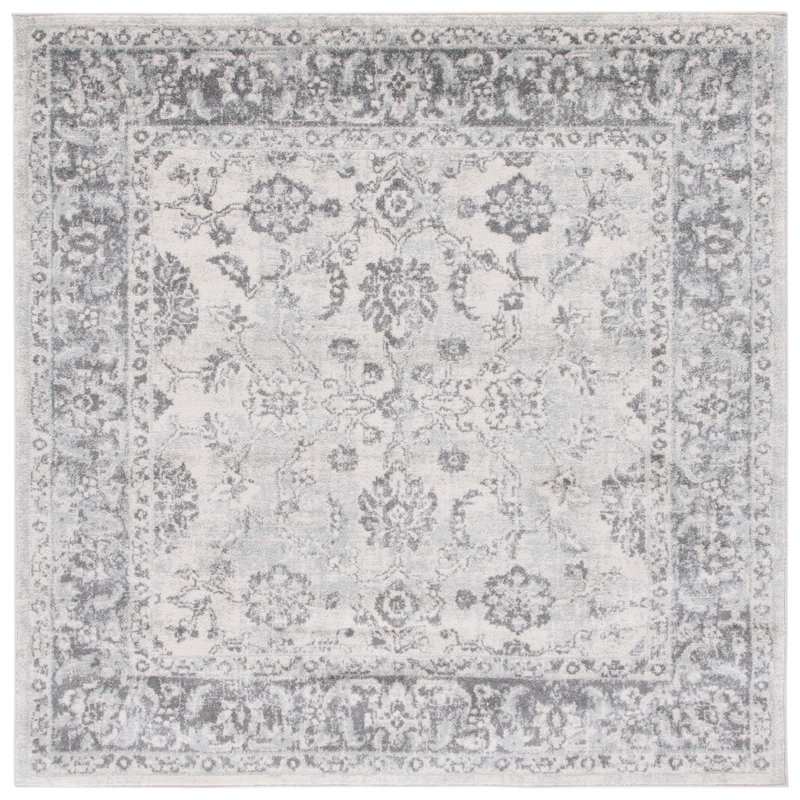 Tapis Hawtree 281 ivoire / gris, Carré 6 pi 7 po