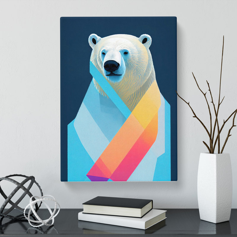 Rayshawn Polar Bear Vol.2 - Wrapped Canvas, 50cm H x 35cm W x 3cm D