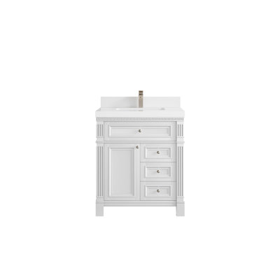 30 po Paris X P 22 po De salle de bain Quartz blanc
