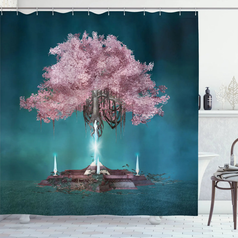 Ensemble de rideau de douche Magical Blossom art, H 84 po x l 69 po