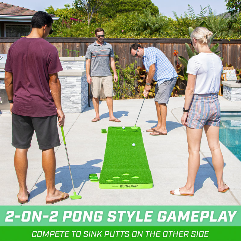 Jeu de golf GoSports FightPutt - jeu de 2-en-2 de style pong - 2 balles de golf et 2 putters