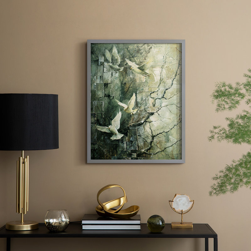 ANIMALS Series XLIV - reproduction encadrée de qualité supérieure - prête à être accrochée - aucun clou requis, Gris