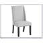 Ensemble de salle à manger 7 pièces avec table en marbre véritable blanc et chaises de revêtement gris tourterelle, style contemporain pour les maisons modernes