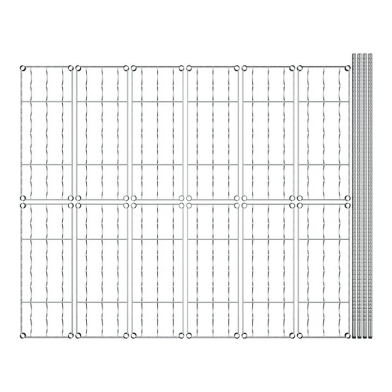 Richerd Wine Bottle Rack Chrome, 74" H x 36" W x 14" D