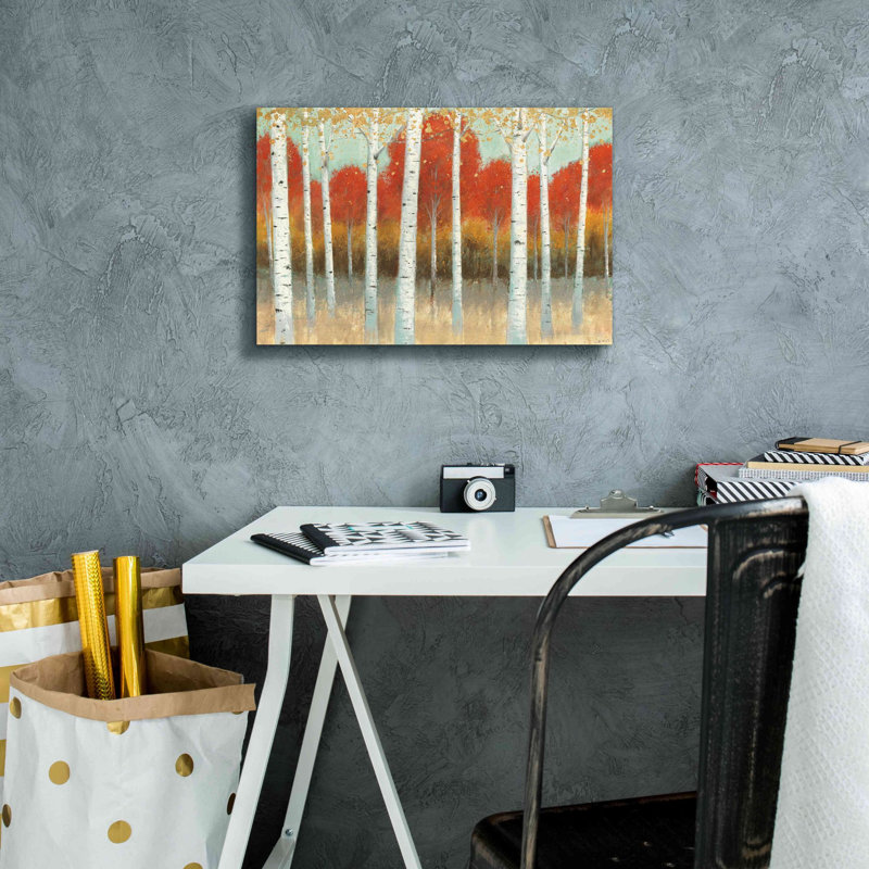 «Fall Promenade I» par James Wiens, art mural sur toile, H 12 po x l 18 po x P 0,75 po