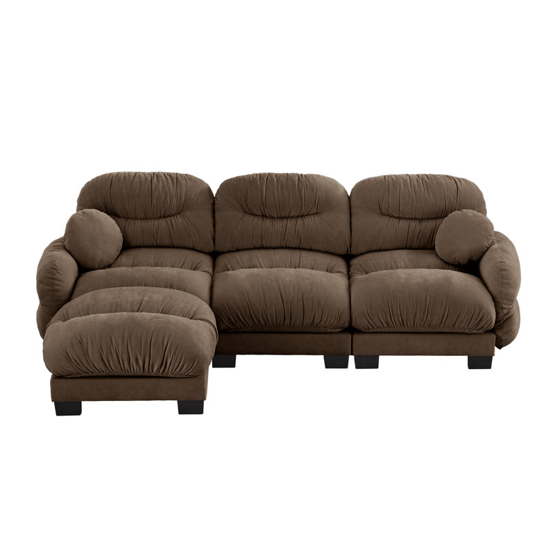 Cloud Comfort Sectionals Chenille 3 Seat Modern Modular Home Sofa