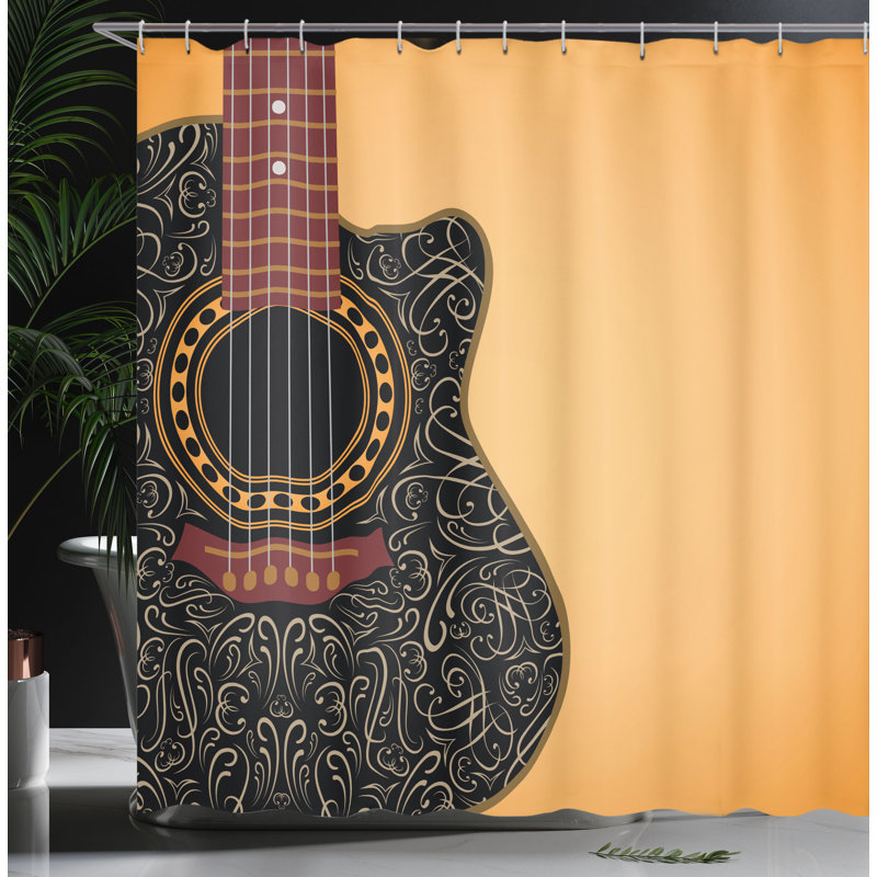Shower Curtain with Hooks Included, 105"H x 69"W
