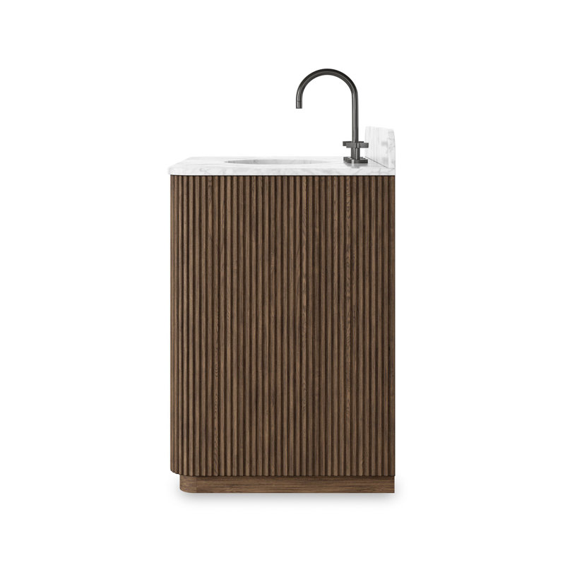 Malden Single Vanity-Satin Espresso Oak