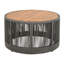 Ensemble de table industrielle rustique, table basse et table d'appoint avec corde tissée, ensemble de table élégante-219064521